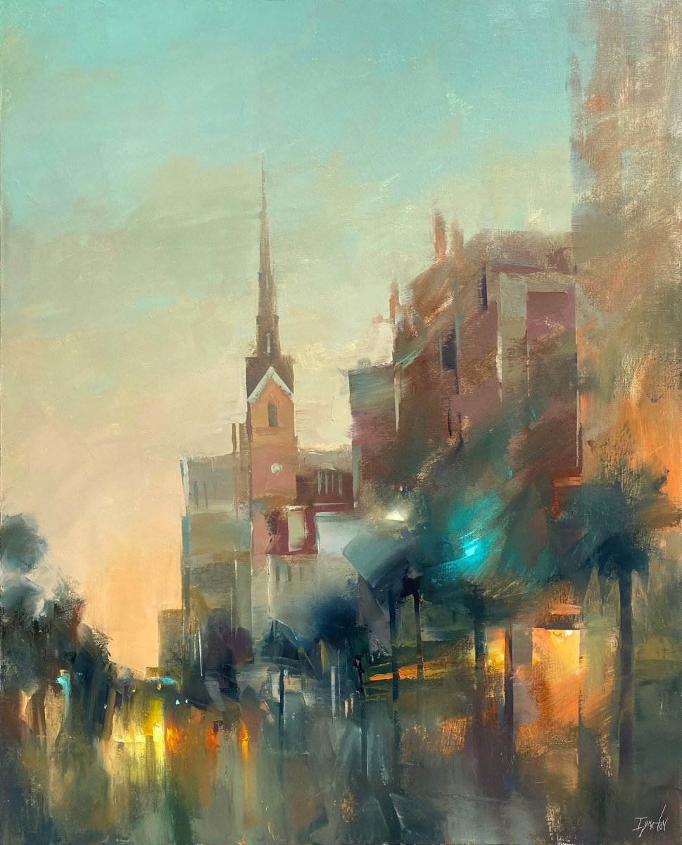 King Street After Sunset by Ignat Ignatov at LePrince Galleries